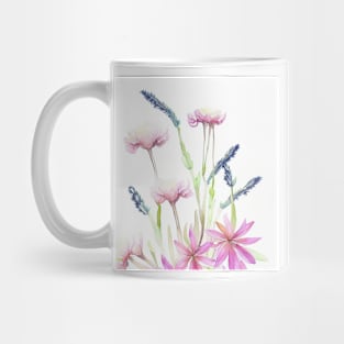 Blue Watercolor Flower Mug